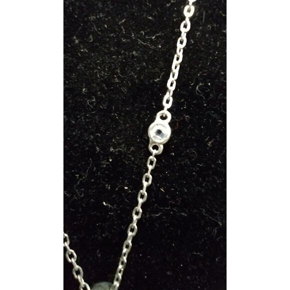 Fuzion Creations 925 Sterling Silver Dancing Crystal Pendant Gem Accent Necklace - Picture 4 of 4